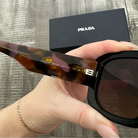 Prada PR A08S Violet Brown Sunglasses w/ Box - Picture 7 of 10